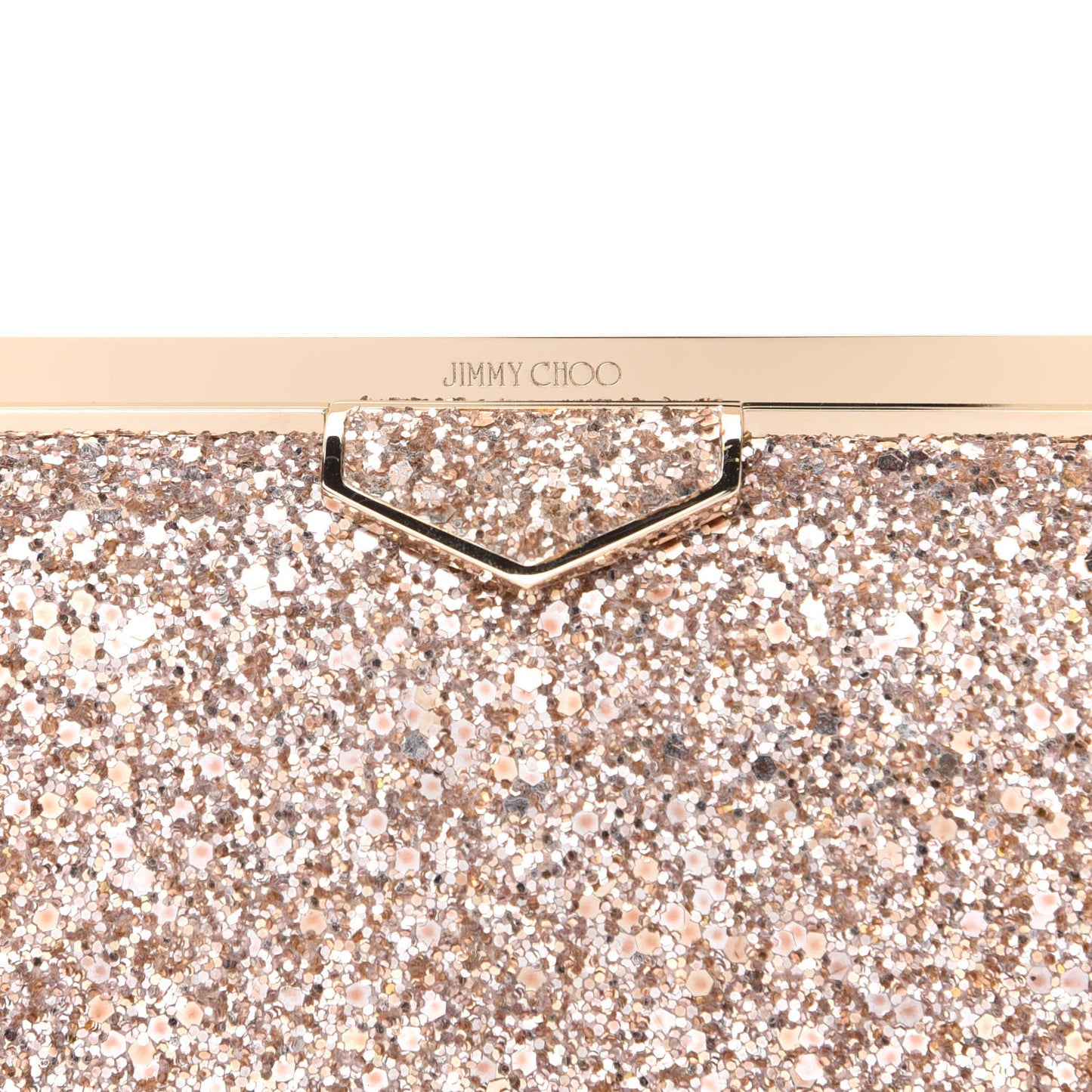 Coarse Glitter Ellipse Clutch Ballet Pink