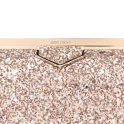 Jimmy Choo Coarse Glitter Ellipse Clutch Ballet Pink 10 of 11
