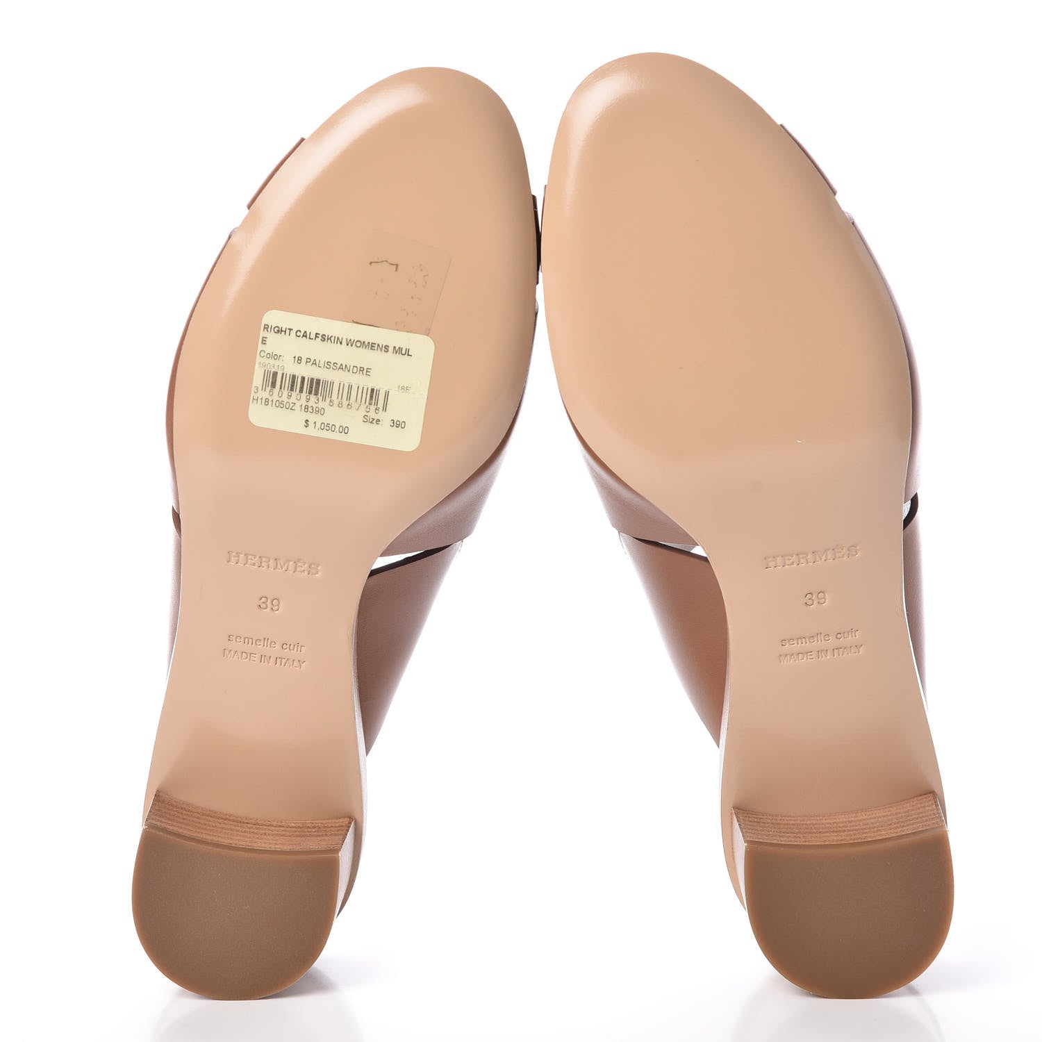 Hermes Calfskin Right Mules 39 Palissandre 5 of 10