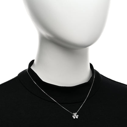 Van Cleef & Arpels 18K White Gold Diamond Mini Frivole Pendant Pave Necklace 2 of 5