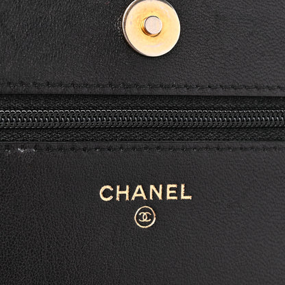 Chanel Lambskin Quilted Infinity Wallet On Chain WOC Black 5 of 10