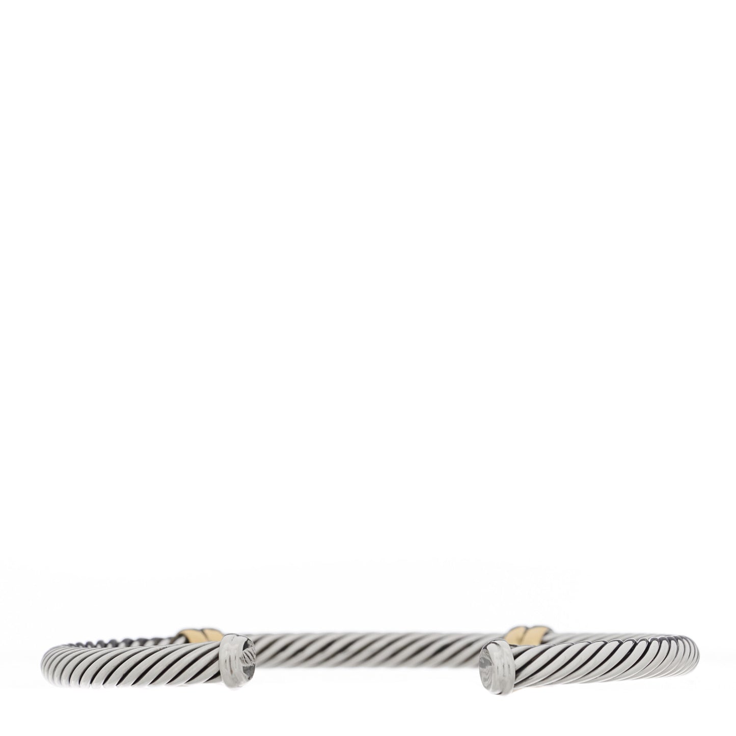 Sterling Silver 18K Yellow Gold 4mm Double Station Cable Classics Bracelet
