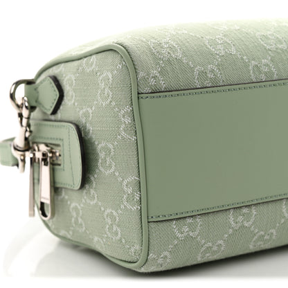 Gucci Denim GG Monogram Calfskin Mini Ophidia Top Handle Bag Pale Green 9 of 10