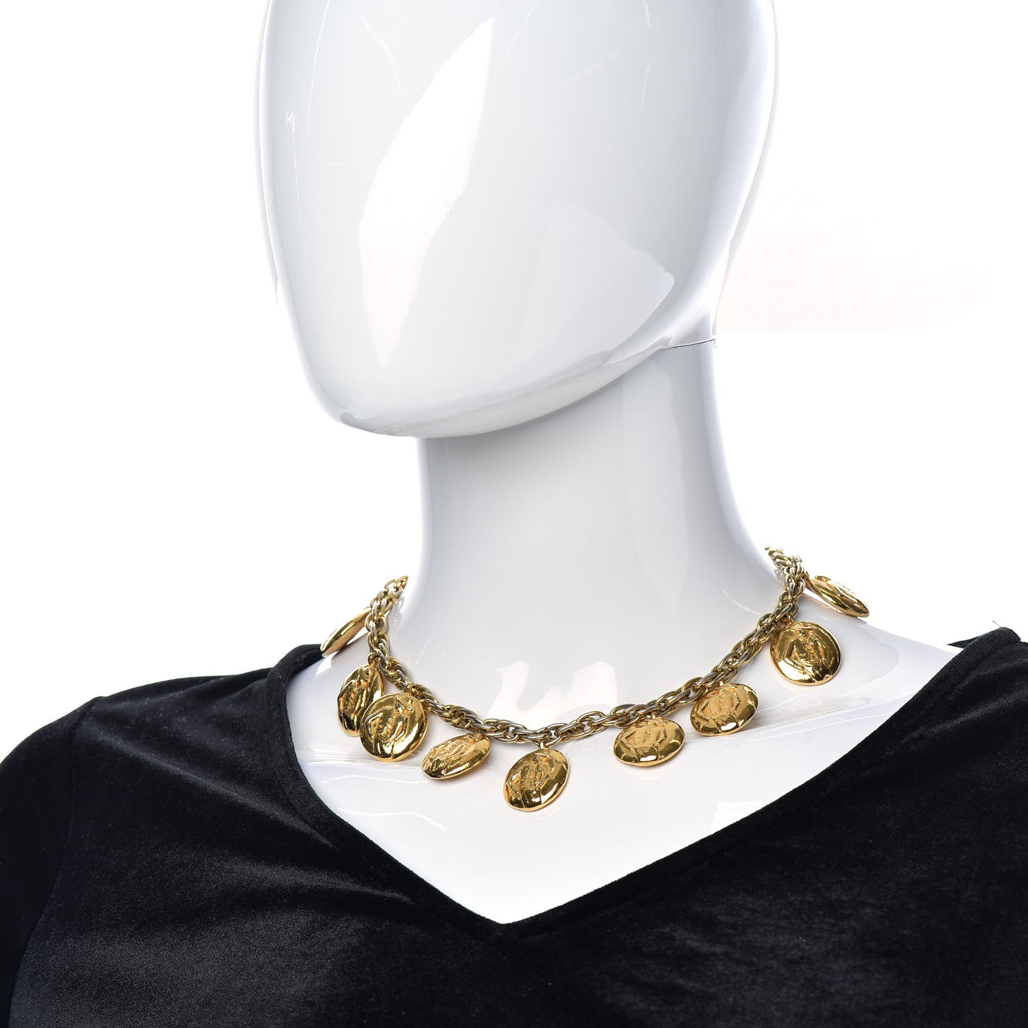 Chanel CC Medallions Necklace Gold 2 of 5
