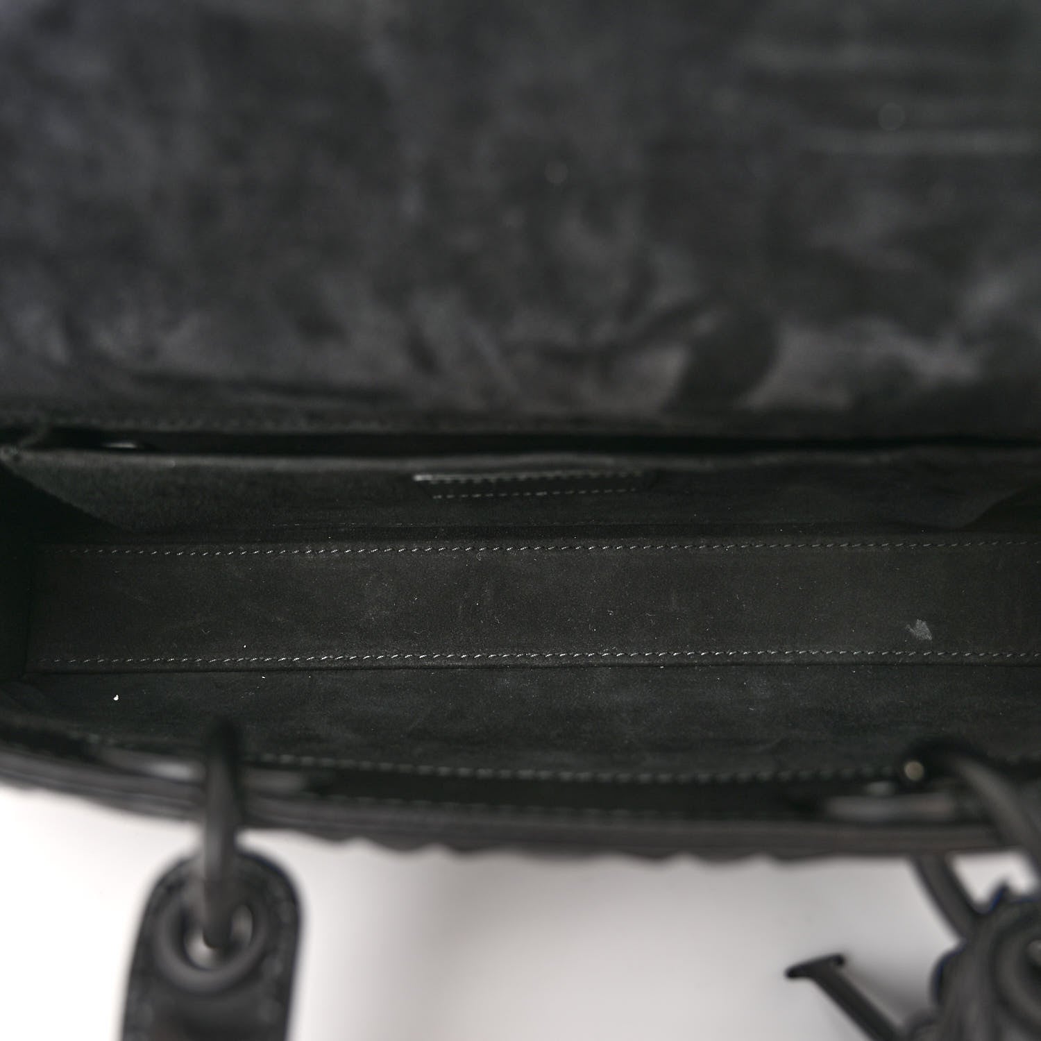 Christian Dior Calfskin Cannage Diamond Medium Lady D-Joy Black 5 of 9