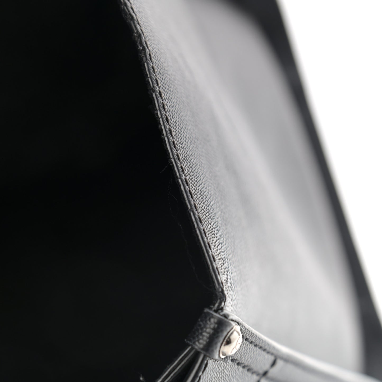 Caviar Medium Studded Deauville Tote Black