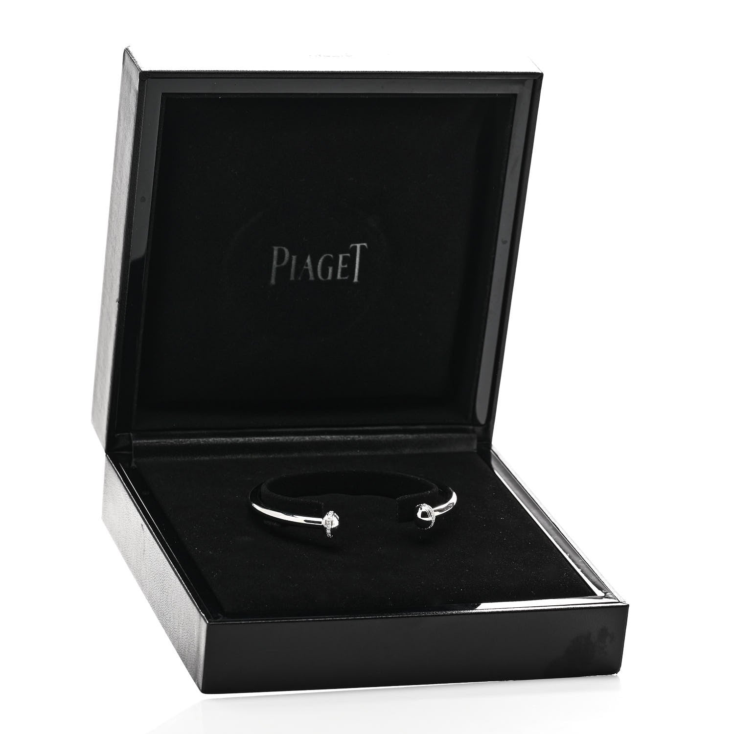 Piaget 18K White Gold Diamond Possession Open Bangle Bracelet 5 of 5