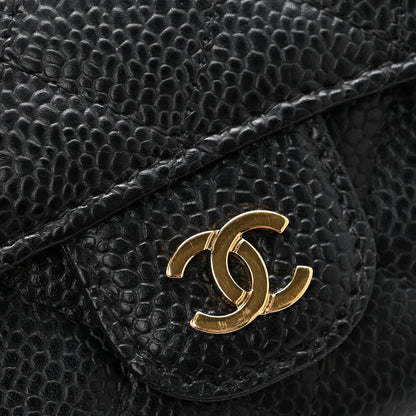 Chanel Caviar Quilted Flap Card Holder Wallet Black 10 of 12