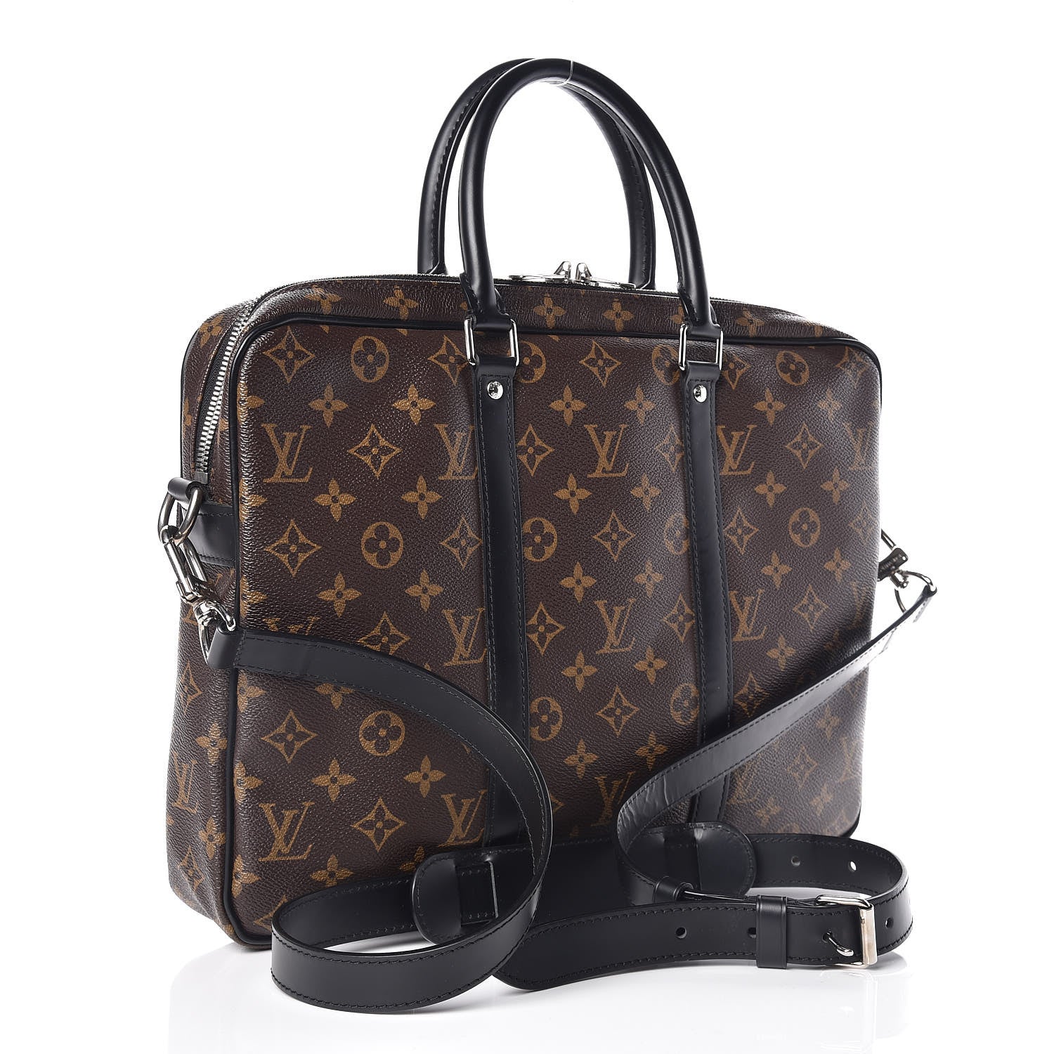 Louis Vuitton Monogram Macassar Porte-Documents Voyage PM 3 of 9
