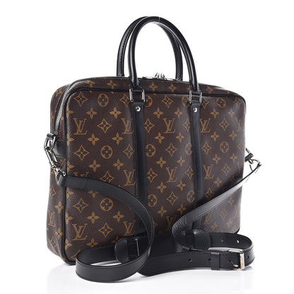 Louis Vuitton Monogram Macassar Porte-Documents Voyage PM 3 of 9