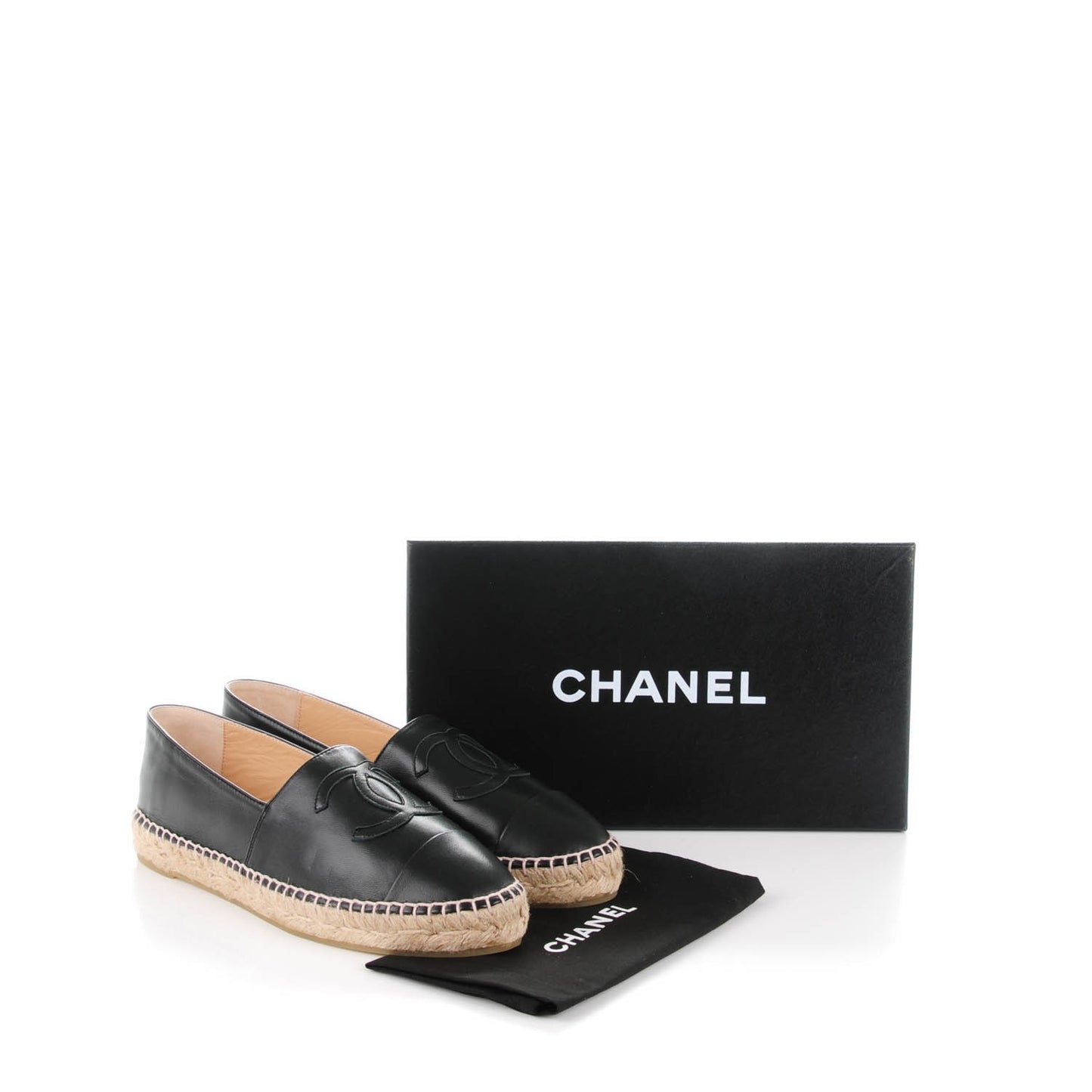 Lambskin CC Espadrilles 39 Black
