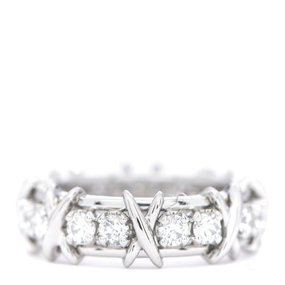 Tiffany Platinum Diamond Schlumberger Sixteen Stone Ring 53 6.25 3 of 4
