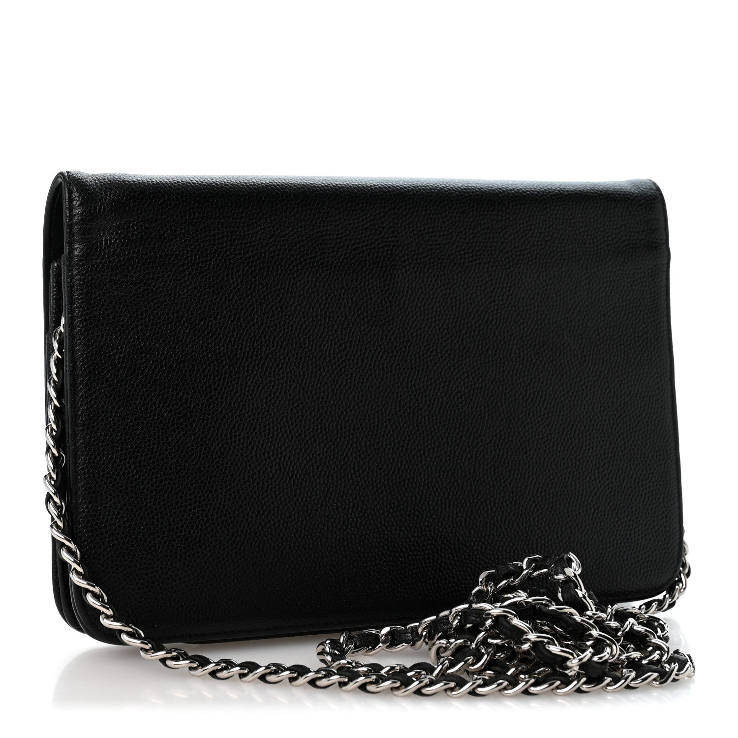 Chanel Caviar Sevruga Wallet on Chain WOC Black 3 of 13