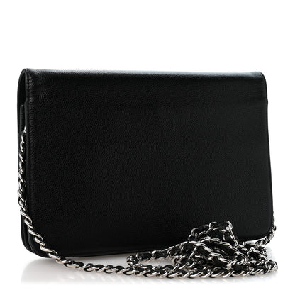 Chanel Caviar Sevruga Wallet on Chain WOC Black 3 of 13
