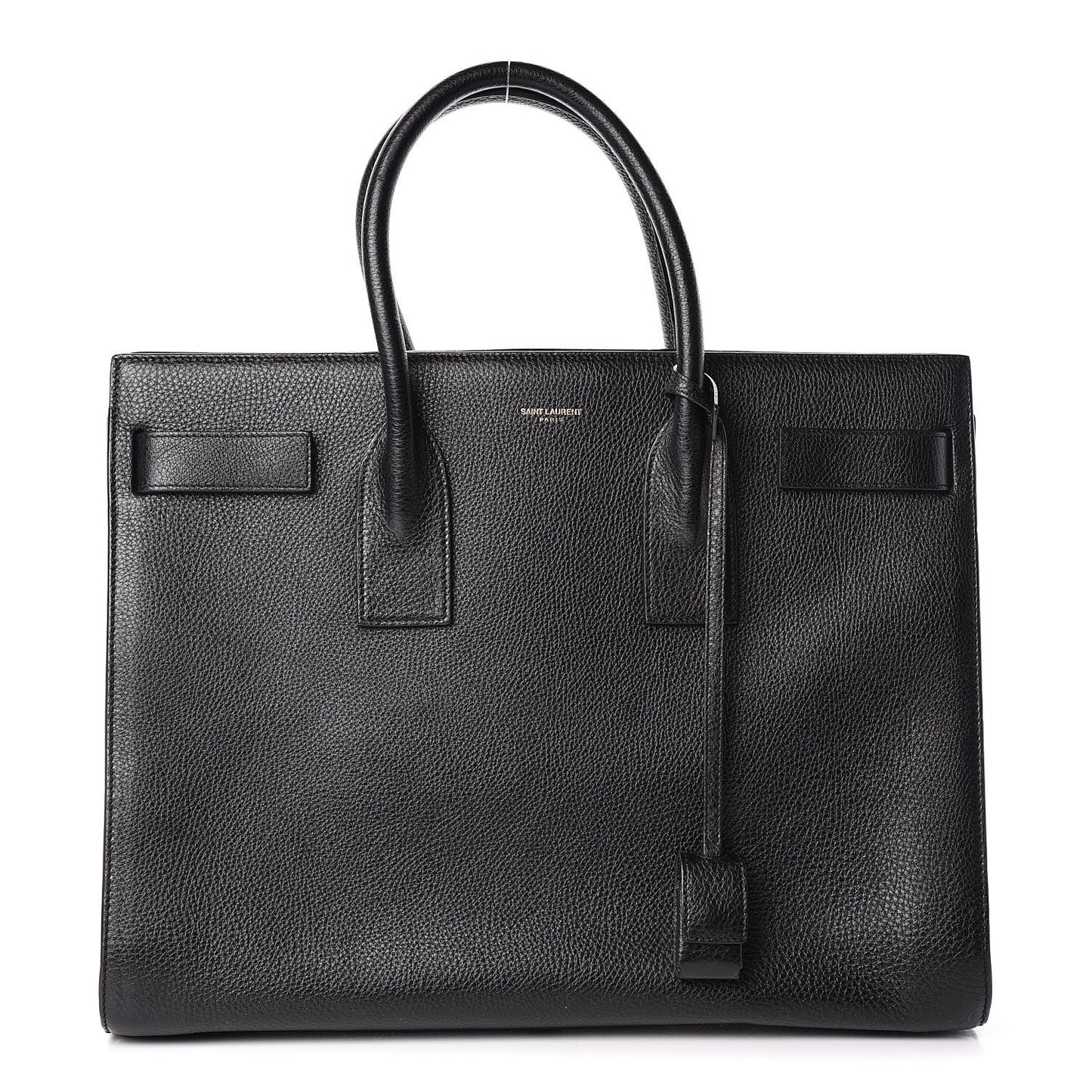 Grained Calfskin Large Sac De Jour Carryall Black