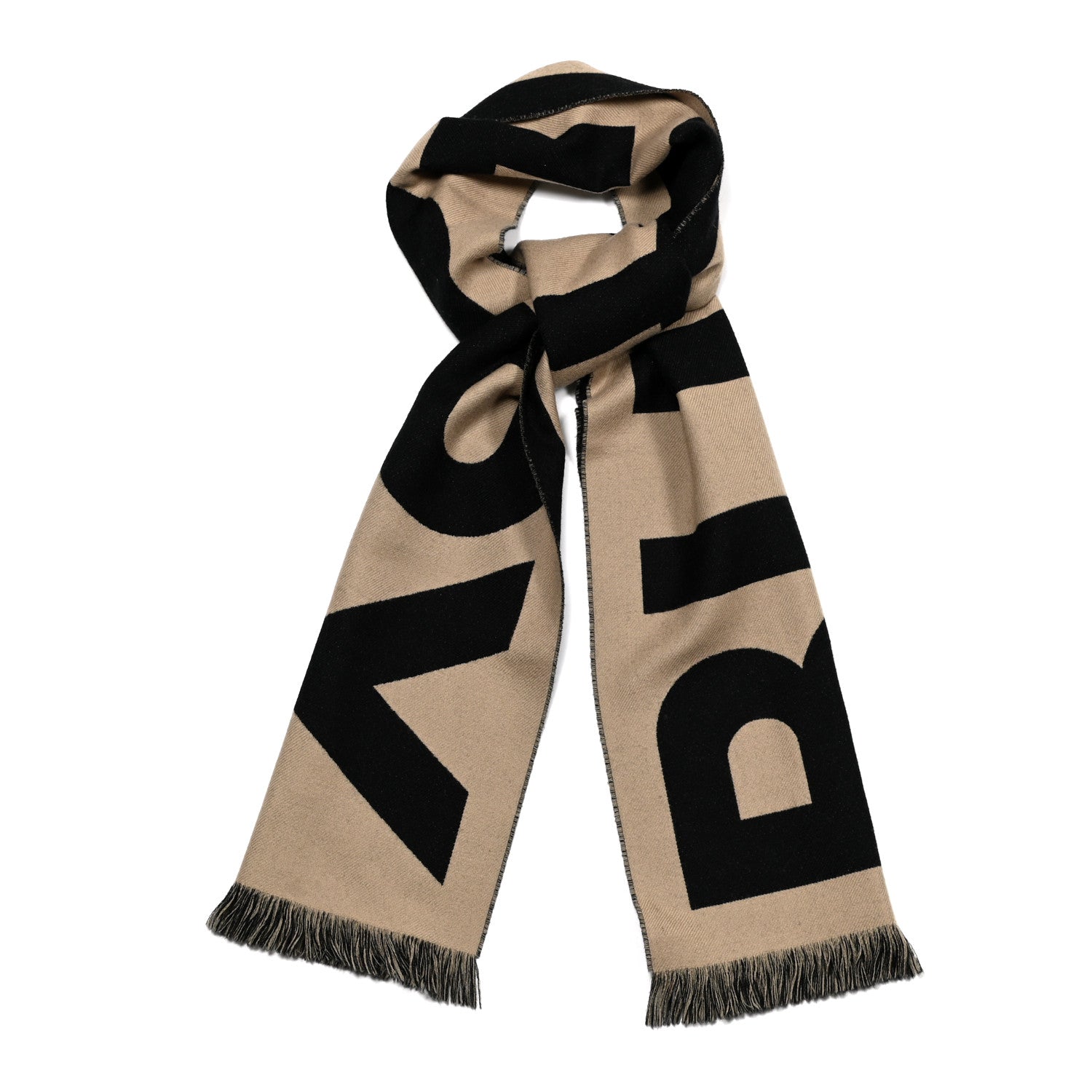 Burberry Wool Jacquard Logo Scarf Archive Beige 1 of 5