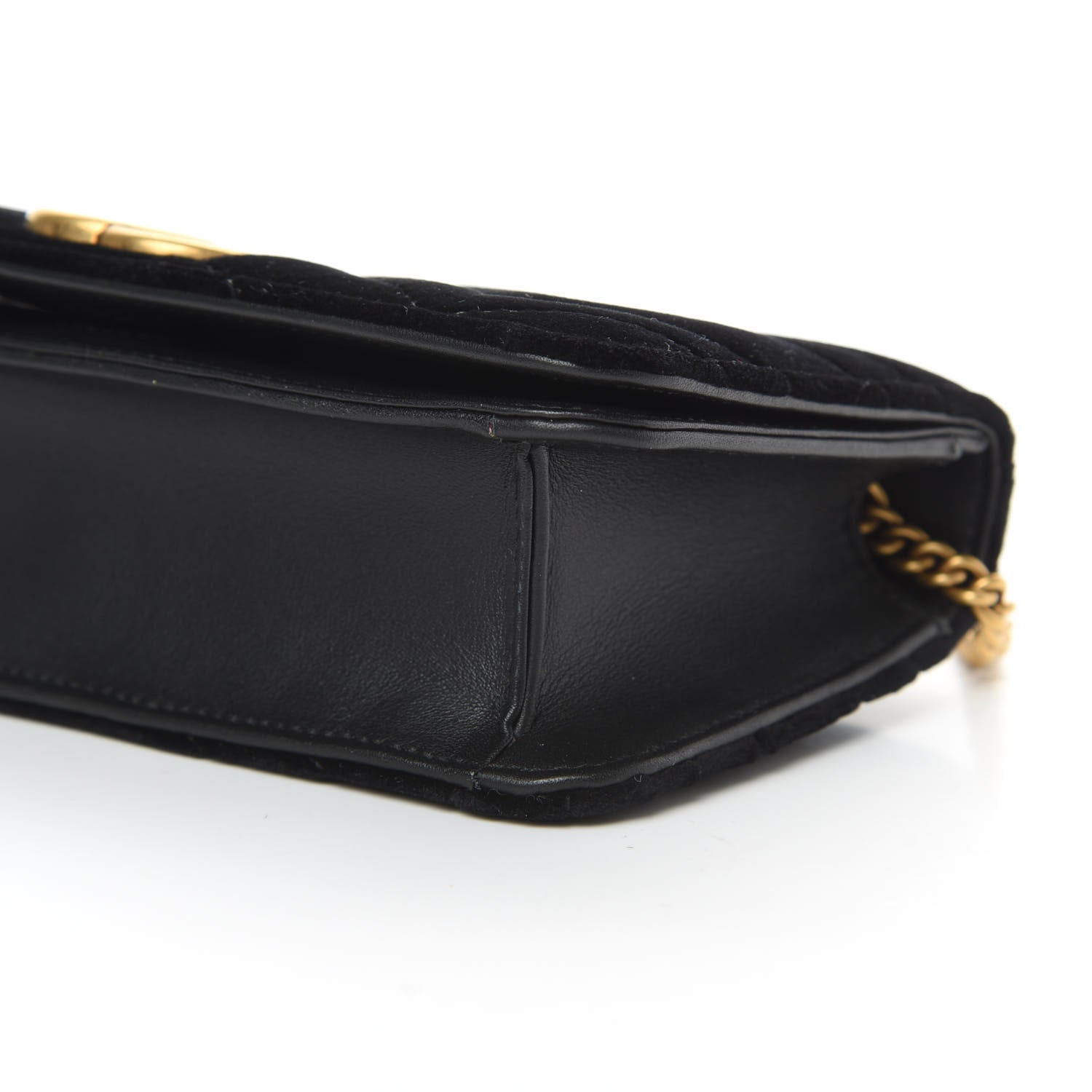 Gucci Velvet Matelasse GG Marmont Mini Bag Black 9 of 10