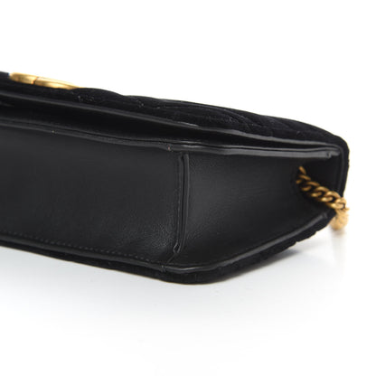 Gucci Velvet Matelasse GG Marmont Mini Bag Black 9 of 10