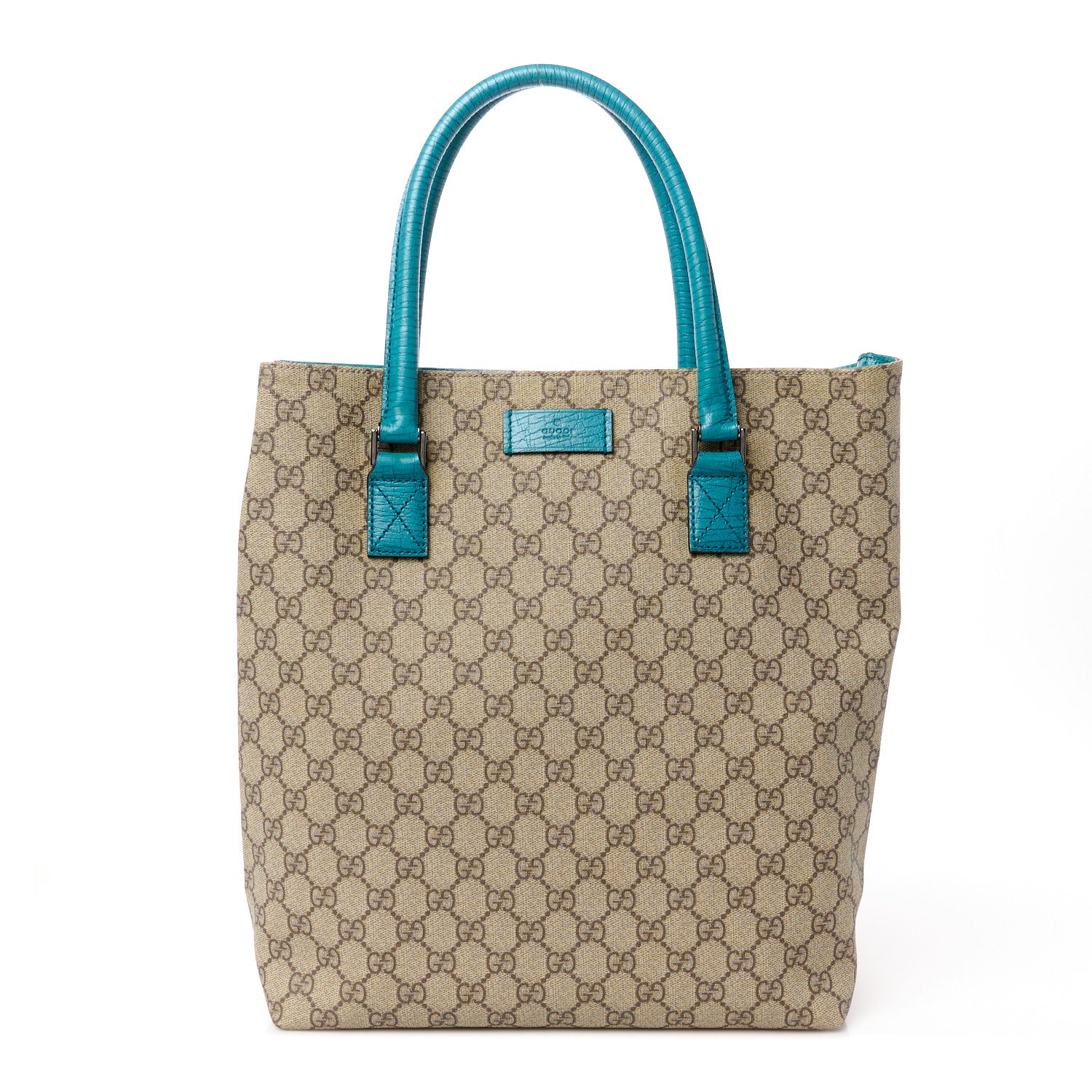Gucci GG Plus Monogram Small Vertical Tote Turquoise 1 of 13