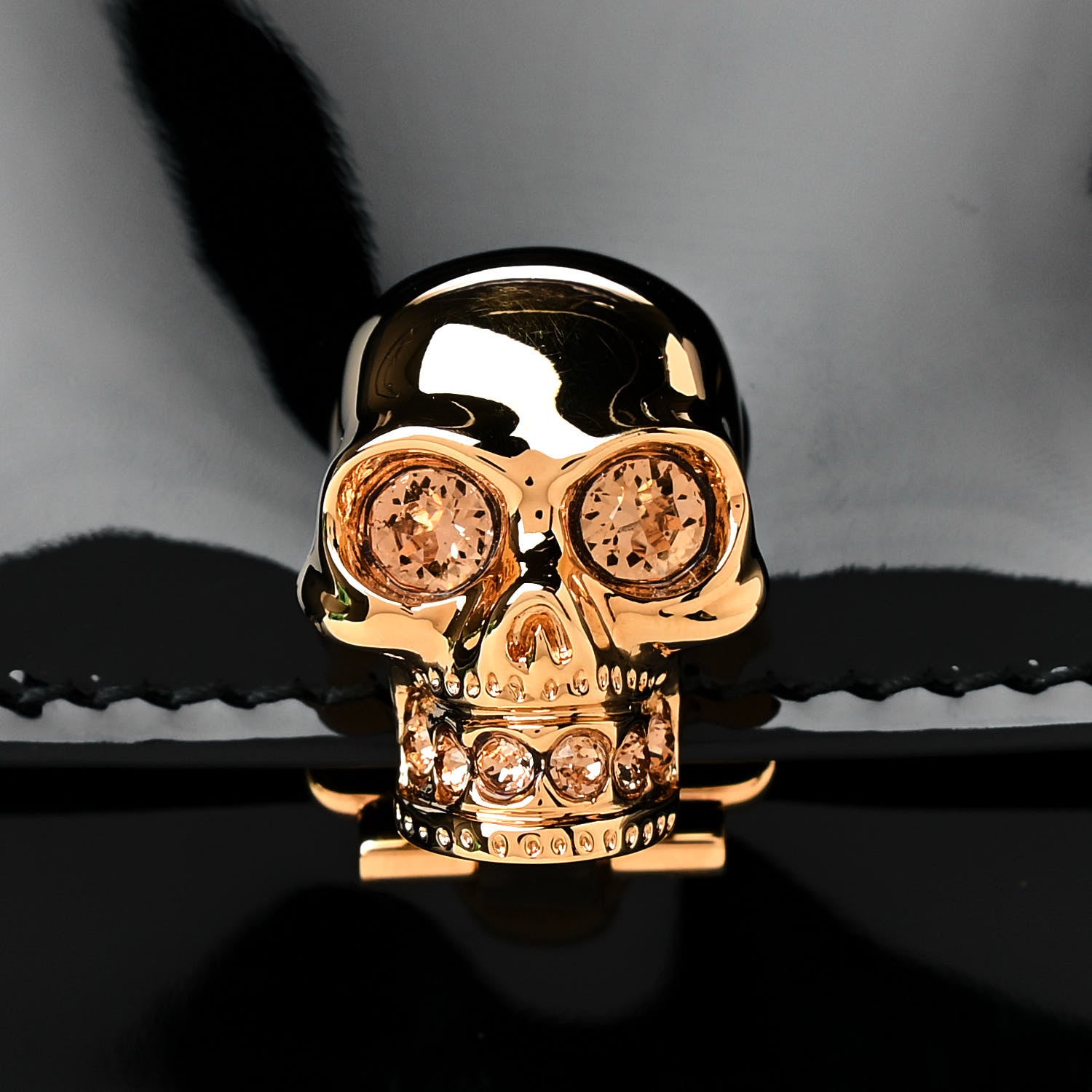 Alexander McQueen Patent Skull Wallet on Chain Black 11 of 11