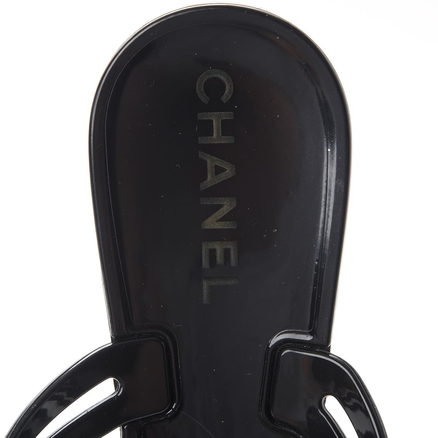 Jelly Camellia Thong Sandals 36 Black Ivory