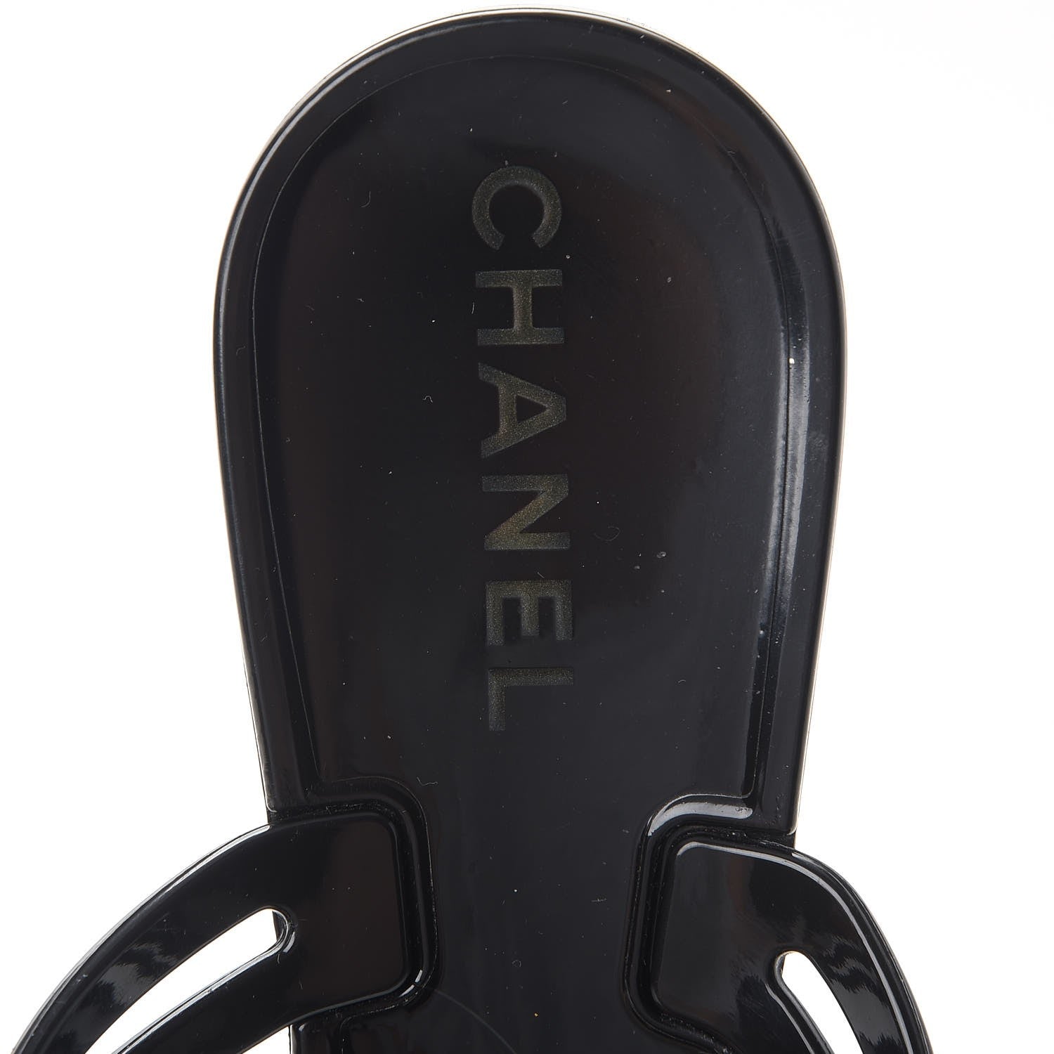 Chanel Jelly Camellia Thong Sandals 36 Black Ivory 9 of 10