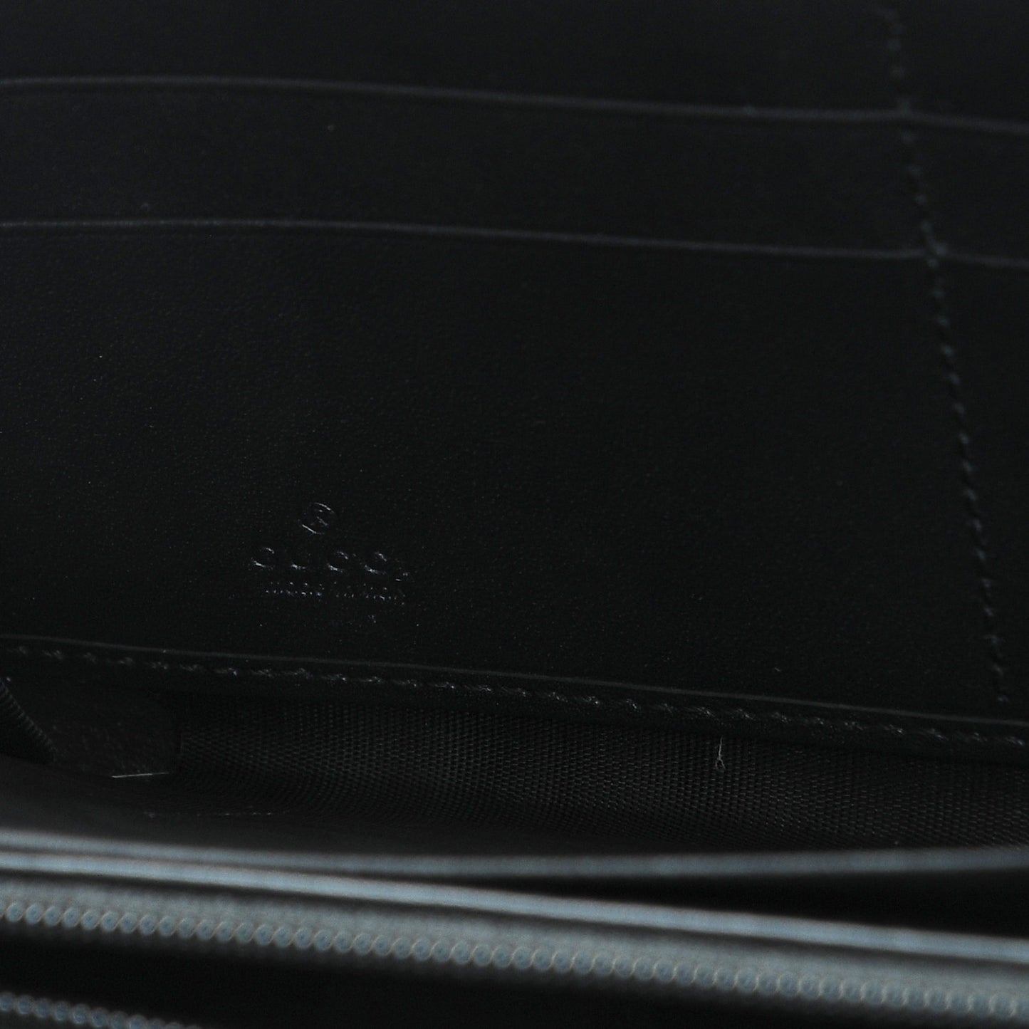 GG Supreme Monogram Bees Zip Around Wallet