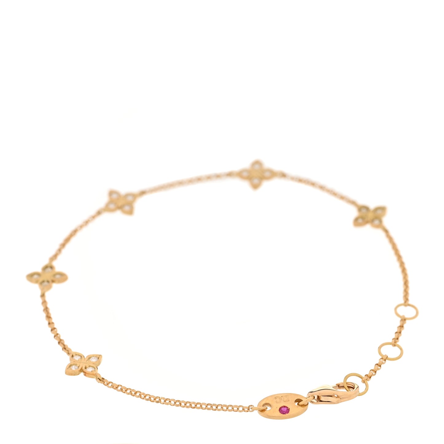 18K Yellow Gold Diamond Verona Love by the Inch Station Bracelet