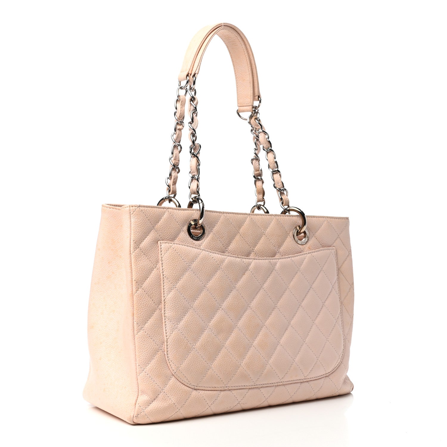 Chanel Caviar Quilted Grand Shopping Tote GST Light Pink 3 of 13
