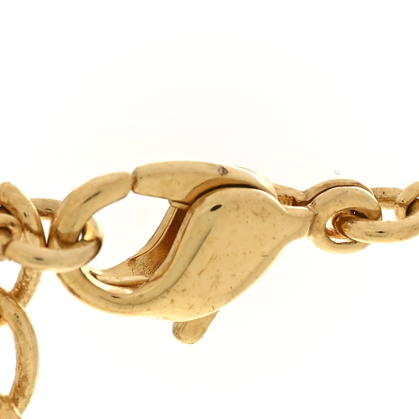 Metal Cursive Logo Necklace Gold