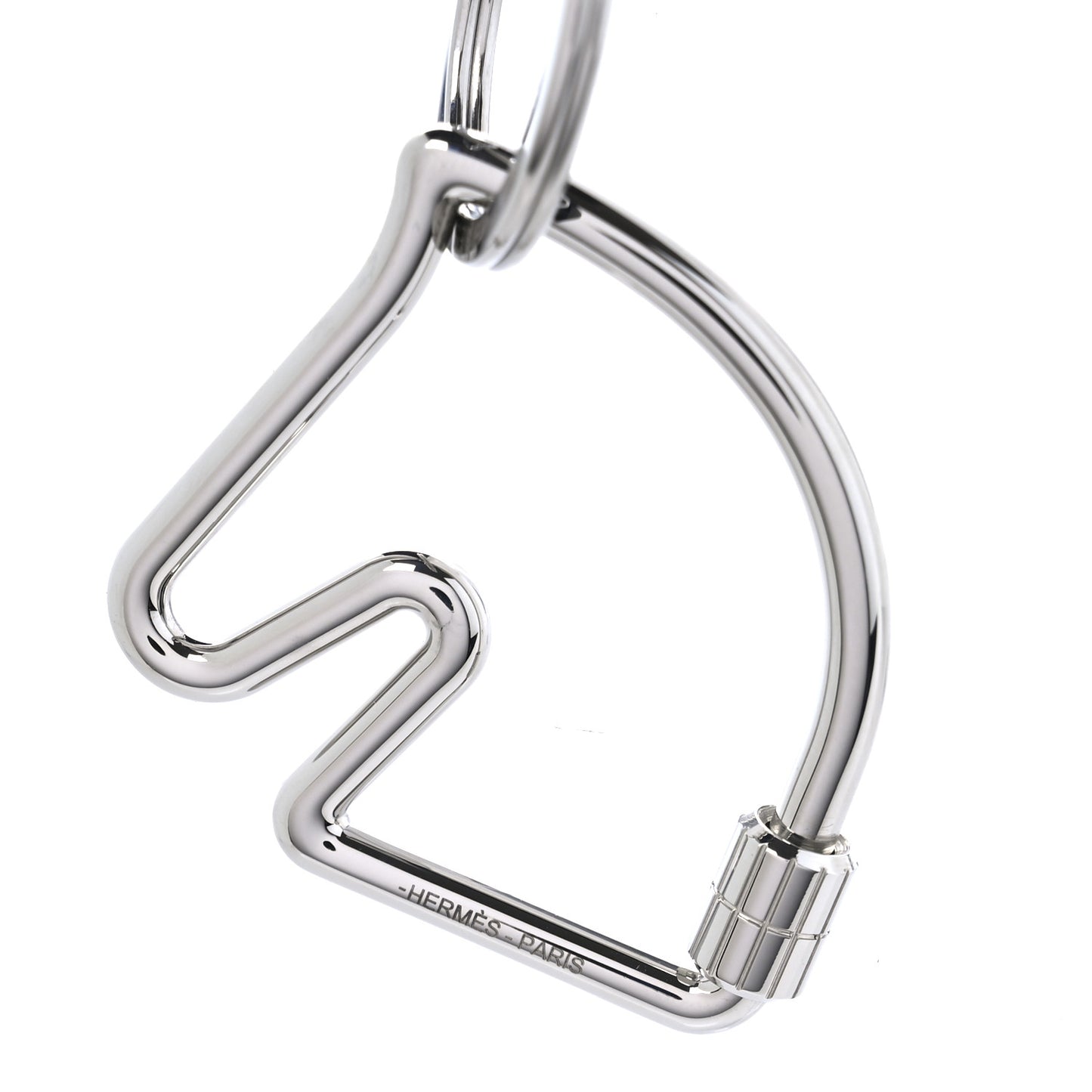 Palladium Cheval Key Ring