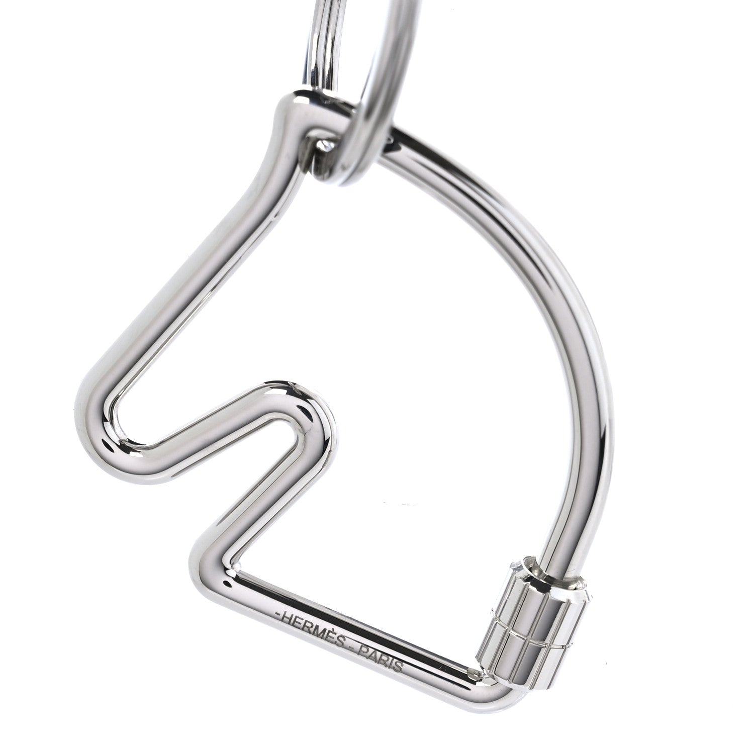 Hermes Palladium Cheval Key Ring 4 of 5