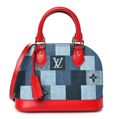 Louis Vuitton Denim Damier Monogram Patchwork Alma BB 1 of 9