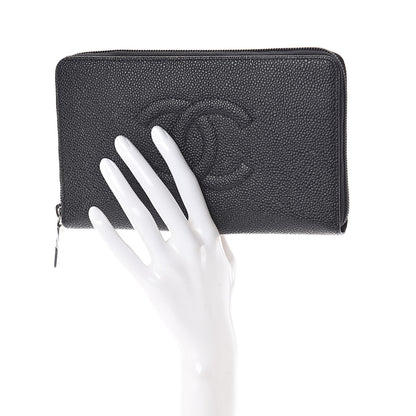 Chanel Caviar Timeless Travel Zip Wallet Black 2 of 6