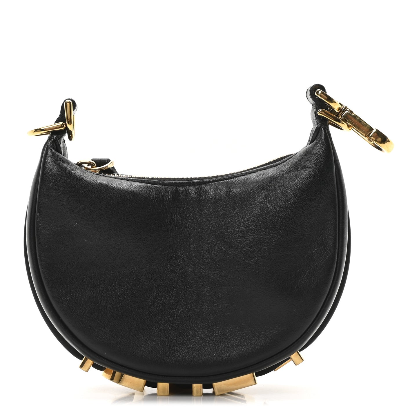 Vitello Grace Matte Nano Fendigraphy Hobo Charm Black