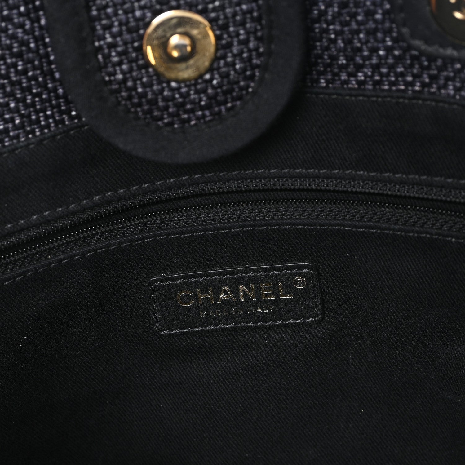 Chanel Woven Straw Raffia Small Deauville Tote Charcoal 6 of 13