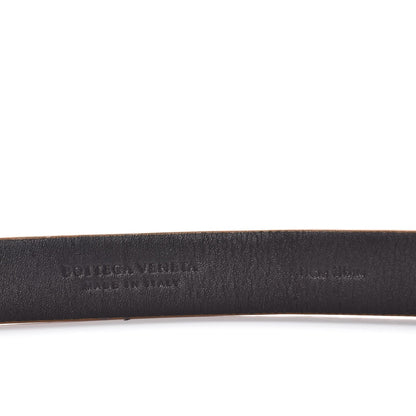Bottega Veneta Python Calfskin Embossed Crystal Skinny Belt 90 36 Brown 5 of 6