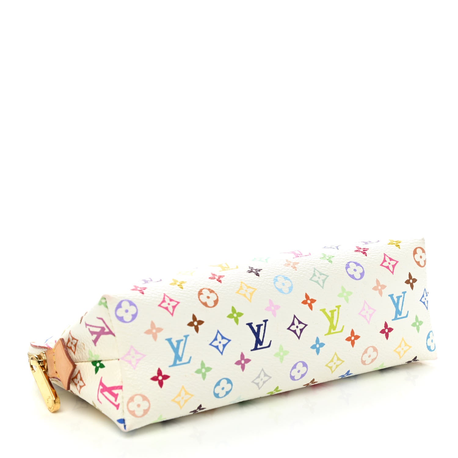 Louis Vuitton Monogram Multicolor Cosmetic Pouch White Litchi 4 of 8