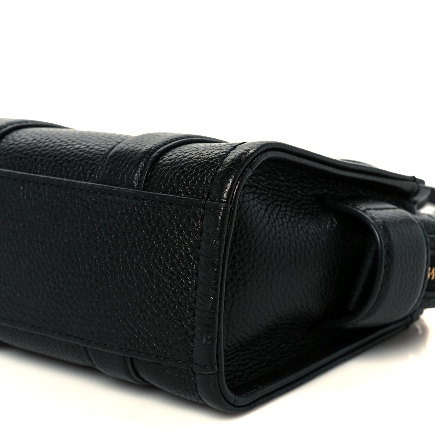 Grained Calfskin Micro The Tote Bag Black