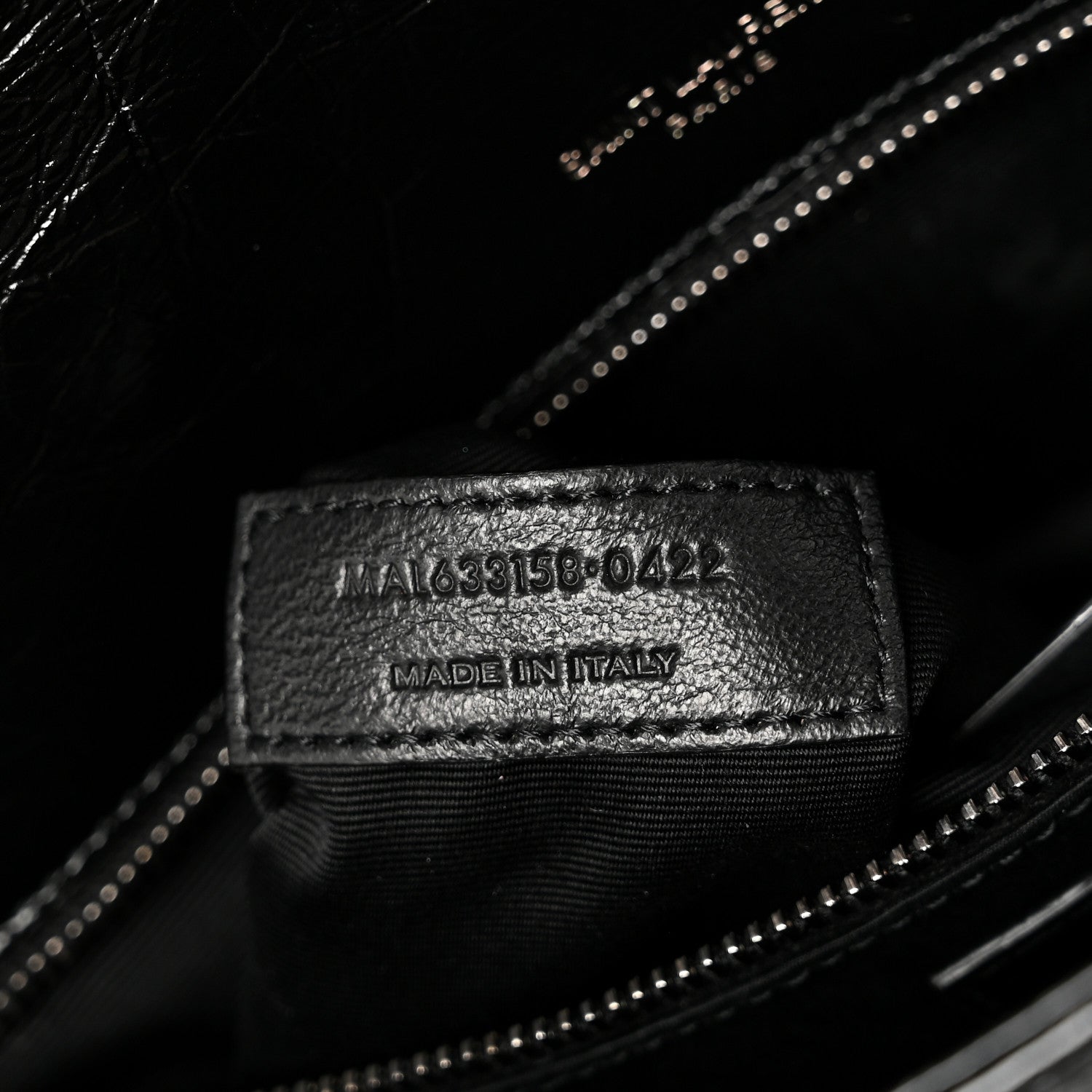 Saint Laurent Crinkled Calfskin Matelasse Monogram Medium Niki Chain Satchel Black 7 of 10