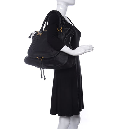 Chloe Calfskin Large Marcie Satchel Black 2 of 11