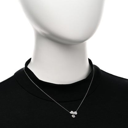 Tiffany Platinum Diamond .17ctw Small Paper Flowers Pendant Necklace 2 of 5