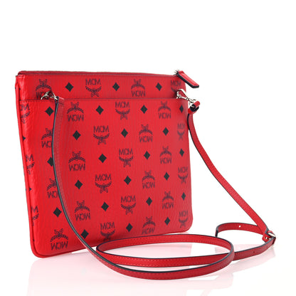 MCM Visetos Medium Crossbody Pouch Ruby Red 3 of 13