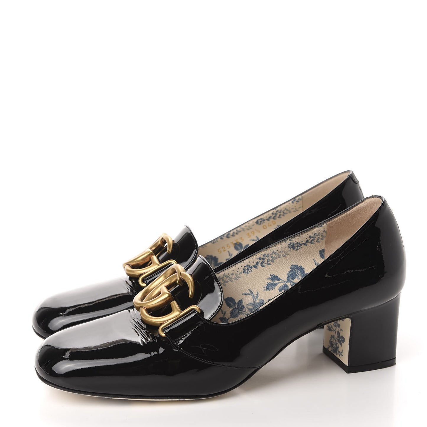 Vernice GG Victoire 55mm Loafer Pumps 39.5 Black