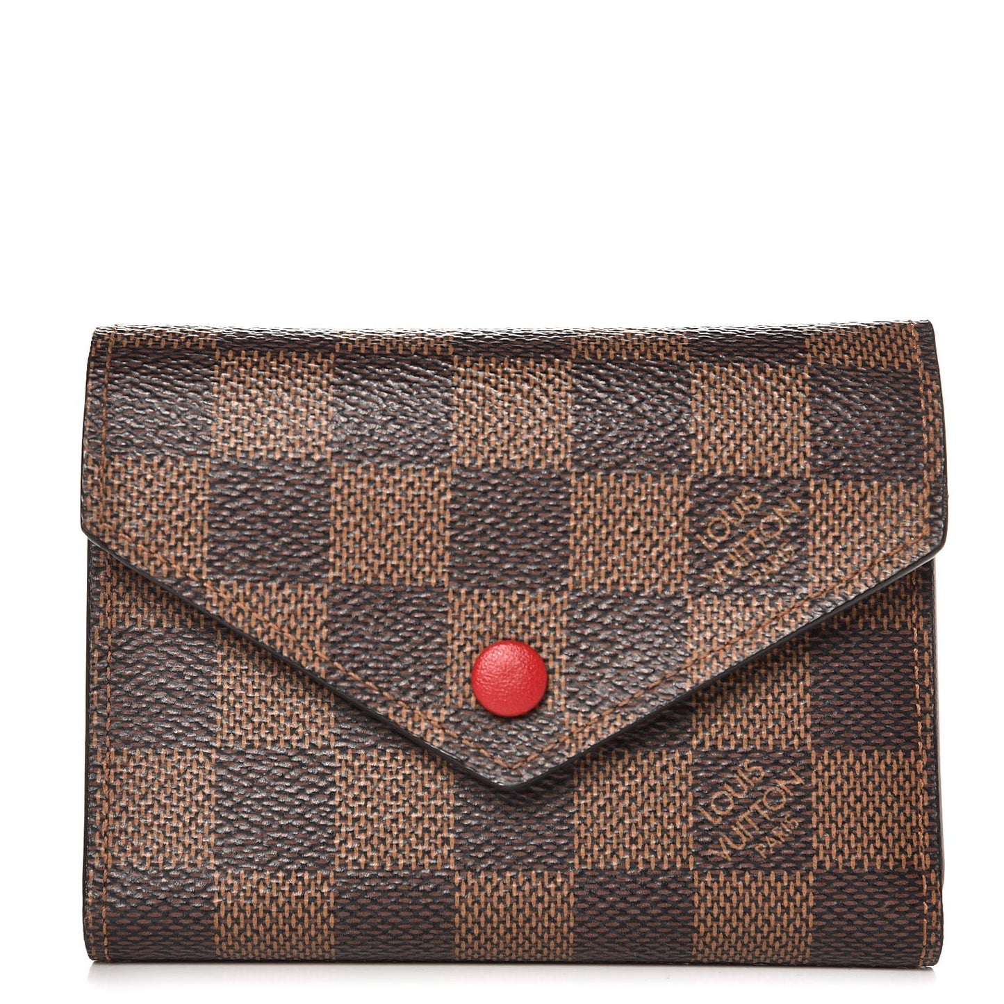Damier Ebene Victorine Wallet Red