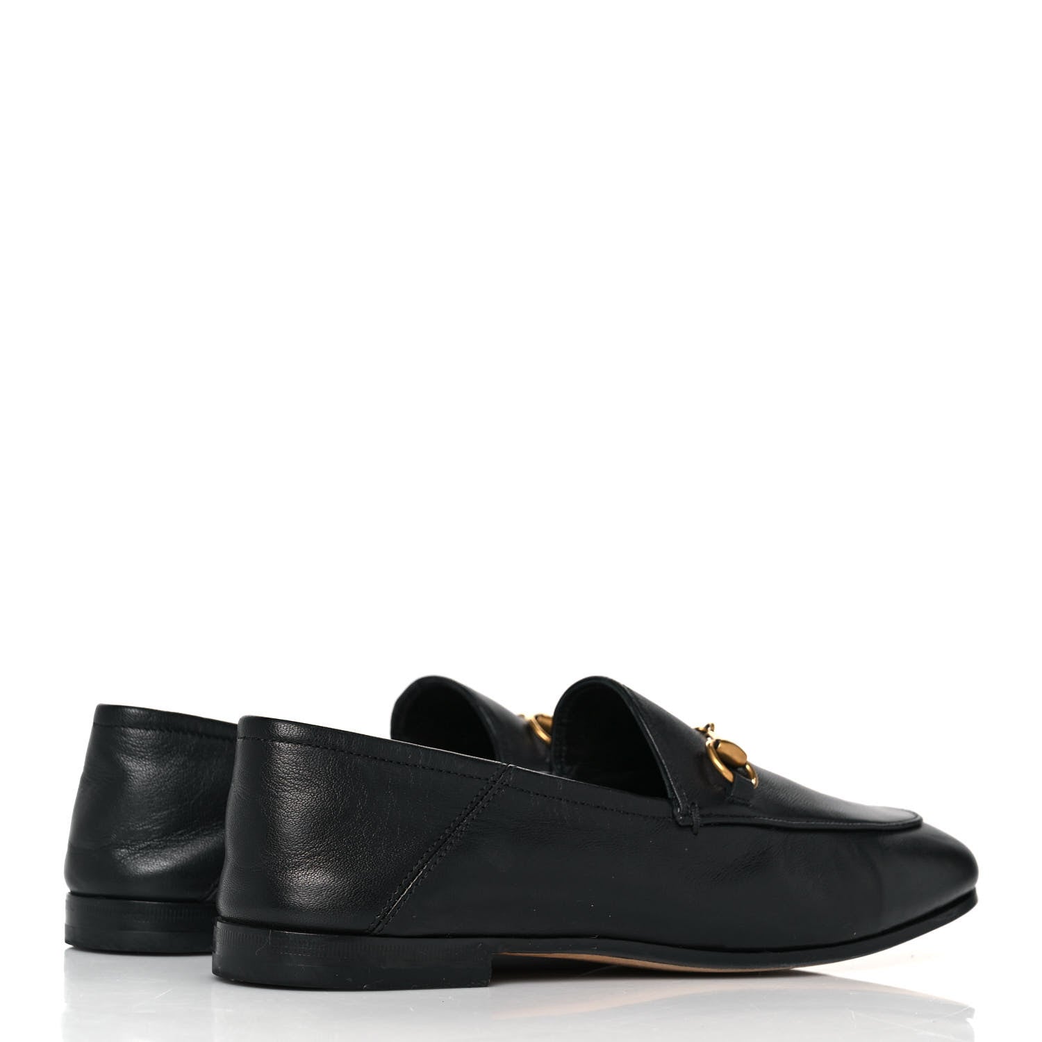 Gucci Lambskin Womens Brixton Horsebit Loafers 38 Black 4 of 8