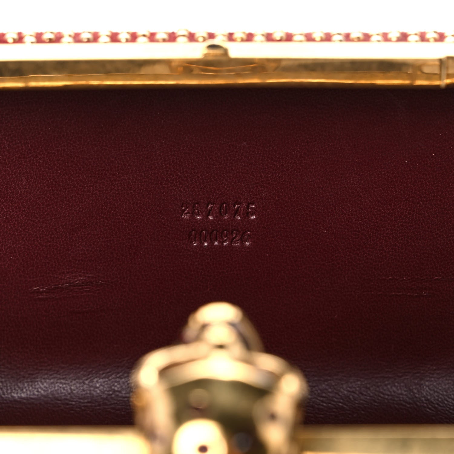 Alexander McQueen Suede Studded Skull Box Clutch Red 7 of 14
