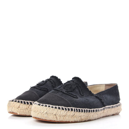 Chanel Canvas CC Espadrilles 38 Black 3 of 13