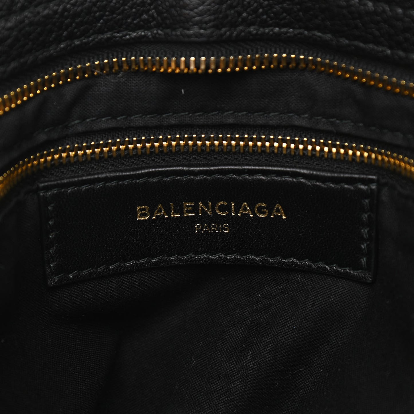 Chevre Gold Metallic Edge Hardware City Black