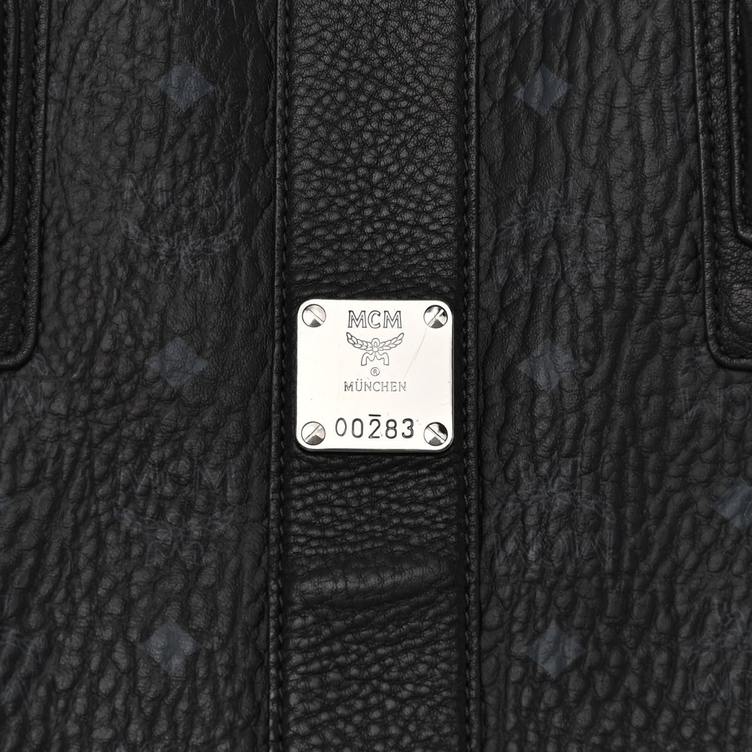 MCM Visetos Large Liz Reversible Shopper Tote Black 10 of 16